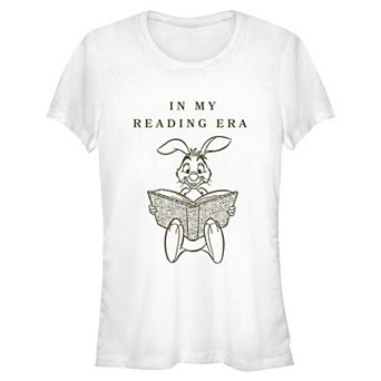 Juniors' Disney's Winnie The Pooh Rabbit In My Reading Era Graphic Tee