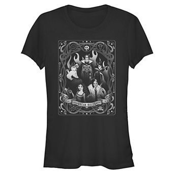 Juniors' Disney Villains Break Rules Poster Graphic Tee