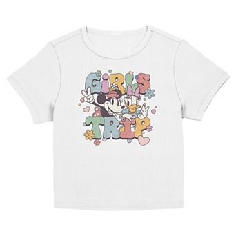 Juniors' Disney's Minnie Mouse & Daisy Duck Girls Trip Graphic Baby Tee