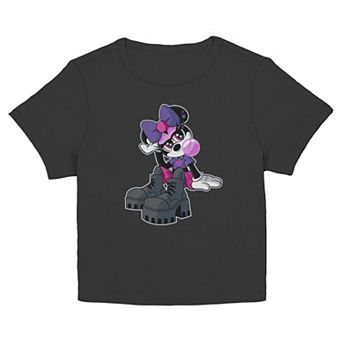 Juniors' Disney's Minnie Mouse Tough Lady Graphic Baby Tee