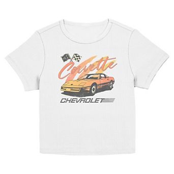 Juniors' Chevrolet Vintage Corvette Graphic Baby Tee