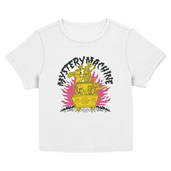 Juniors' Scooby-Doo Mystery Machine In Action Graphic Baby Tee