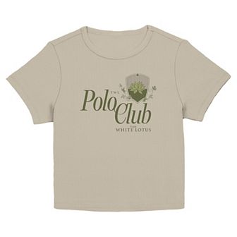 Juniors' The White Lotus Polo Club Graphic Baby Tee