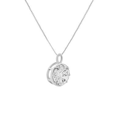 PRIMROSE Sterling Silver Cubic Zirconia Pendant Necklace