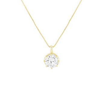 PRIMROSE Sterling Silver Cubic Zirconia Pendant Necklace
