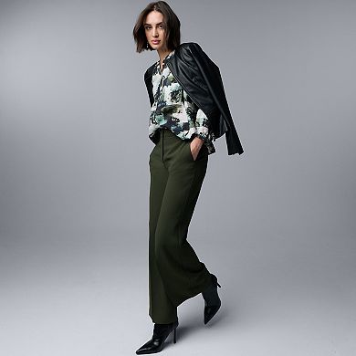 Women's Simply Vera Vera Wang Shirred Balloon Sleeve Shirt