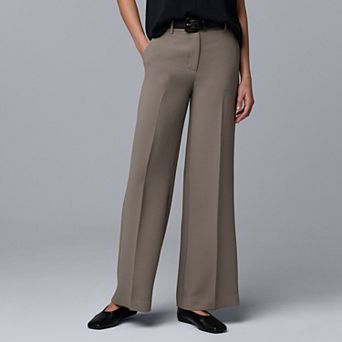 Women's Simply Vera Vera Wang Luxe Crepe Wide Leg Trousers