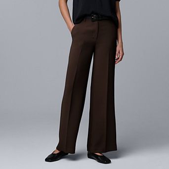Women's Simply Vera Vera Wang Luxe Crepe Wide Leg Trousers
