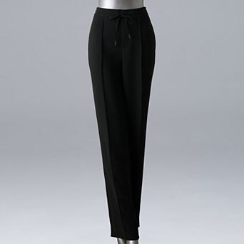 Women's Simply Vera Vera Wang Luxe Crepe Pull-On Straight Leg Pants