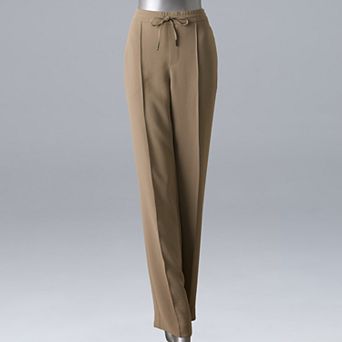 Women's Simply Vera Vera Wang Luxe Crepe Pull-On Straight Leg Pants