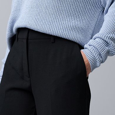 Women's Simply Vera Vera Wang Luxe Crepe Straight Leg Trousers