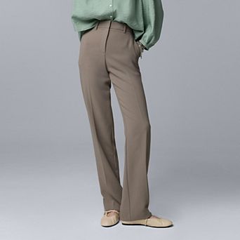 Women's Simply Vera Vera Wang Luxe Crepe Straight Leg Trousers