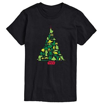 Men's Star Wars Christmas Tree Silhouette Graphic Tee