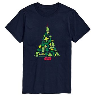Men's Star Wars Christmas Tree Silhouette Graphic Tee