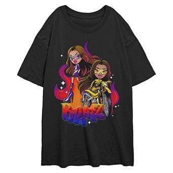 Juniors' Bratz Spray Paint Poster Oversized Graphic Tee