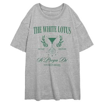 Juniors' The White Lotus Do Not Disturb Oversized Graphic Tee