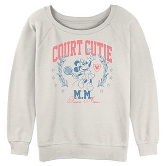 Juniors' Disney's Minnie Mouse Tennis Court Cutie Graphic Pullover
