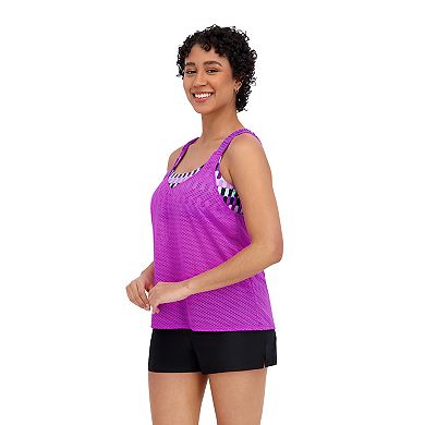 Women's ZeroXposur Scrunchie Twofer Tankini Swim Top