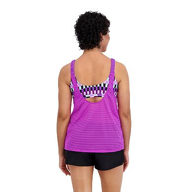 Women's ZeroXposur Scrunchie Twofer Tankini Swim Top