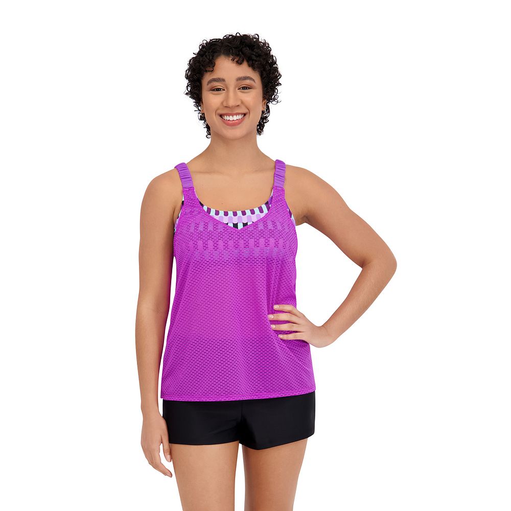 Women's ZeroXposur Scrunchie Twofer Tankini Swim Top