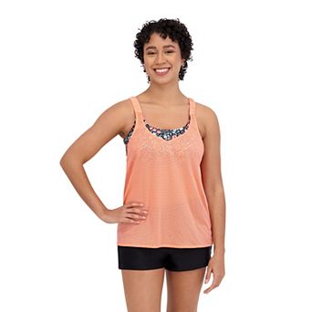 Women's ZeroXposur Scrunchie Twofer Tankini Swim Top