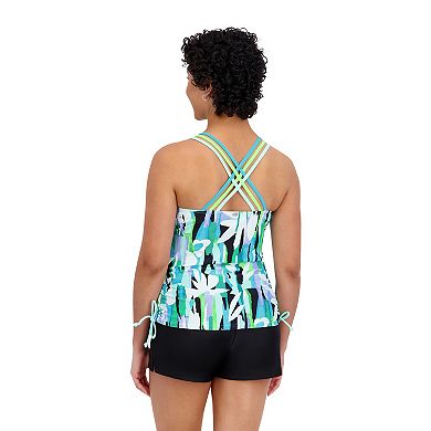 Juniors' ZeroXposur Triple Strap Tankini Swim Top