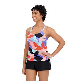 Juniors' ZeroXposur Triple Strap Tankini Swim Top