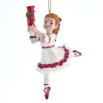 4.6" Nutcracker Suite Clara With Nutcracker Ornament Charming Christmas Decoration