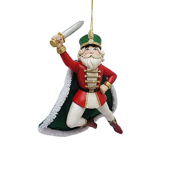 6" Nutcracker Prince Ornament - Elegant Resin Christmas Decoration