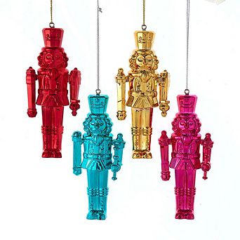 4.75" Nutcracker Ornaments - Set Of 4 Assorted Classic Christmas Decorations