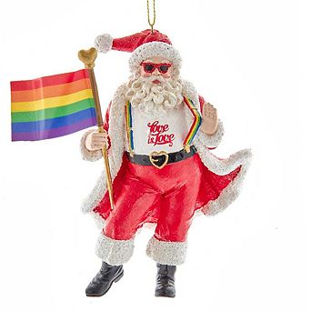 5" Pride Santa Ornament - Festive Resin Christmas Tree Decoration