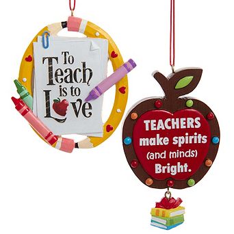 4-4.5" Teacher Ornaments - Charming Resin Christmas Decorations For Educators