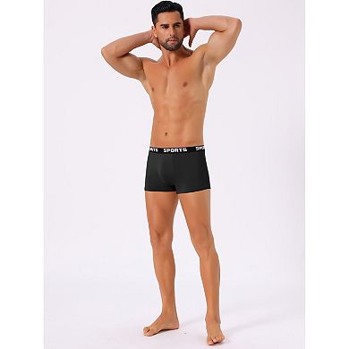 3 Pieces Men's Lightweight Short Leg Stretch Underwear Boxer Briefs Set