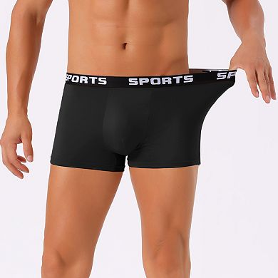 3 Pieces Men's Lightweight Short Leg Stretch Underwear Boxer Briefs Set