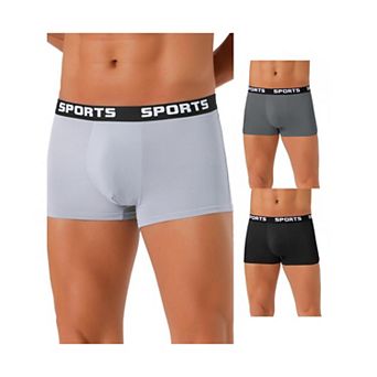 3 pc Men's Lightweight Short Leg Stretch Underwear Boxer Briefs Set