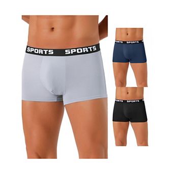 3 pc Men's Lightweight Short Leg Stretch Underwear Boxer Briefs Set