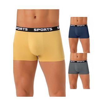 3 pc Men's Lightweight Short Leg Stretch Underwear Boxer Briefs Set