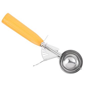 1.6 Ounce Ice Cream Scoop with Trigger, Stainless Steel Portion Cookie Scoop with Thumb Trigger