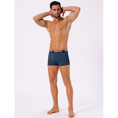 3 Pcs Men's Lightweight Short Leg Stretch Underwear Boxer Briefs Set