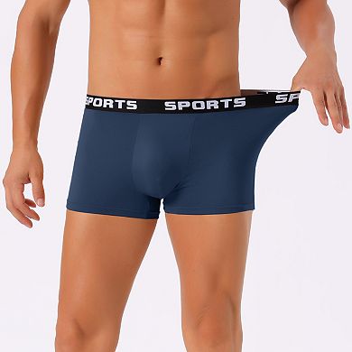 3 Pcs Men's Lightweight Short Leg Stretch Underwear Boxer Briefs Set