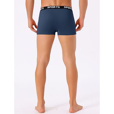 3 Pcs Men's Lightweight Short Leg Stretch Underwear Boxer Briefs Set