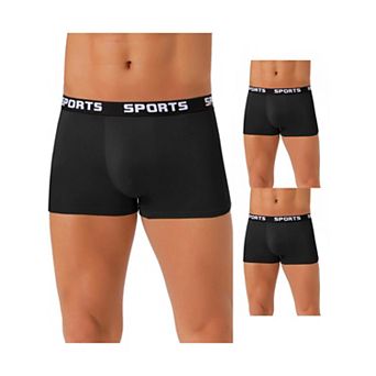 3 pc Men's Lightweight Short Leg Stretch Underwear Boxer Briefs Set
