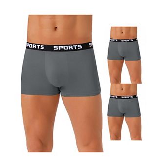 3 pc Men's Lightweight Short Leg Stretch Underwear Boxer Briefs Set