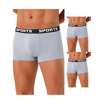 3 pc Men's Lightweight Short Leg Stretch Underwear Boxer Briefs Set