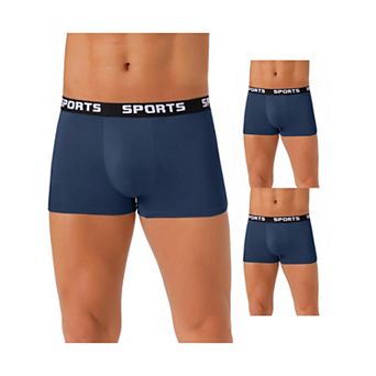 3 pc Men's Lightweight Short Leg Stretch Underwear Boxer Briefs Set