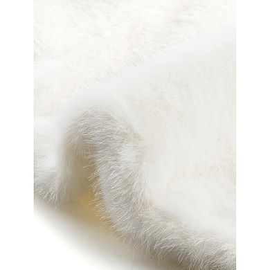 Women's Faux Fur Coat Fashion Winter Open Front Jacket Notch Lapel Long Sleeve Fluffy Fur Coat