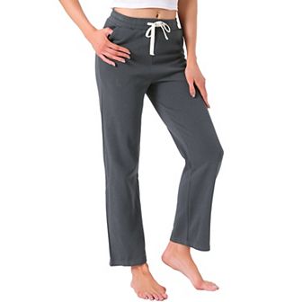 Women's Lounge Pants Long Straight Elastic Waist Drawstring with Pocket Sleep Sport Pajama Nightwear