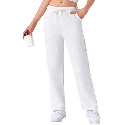 Women's Lounge Pants Long Straight Elastic Waist Drawstring with