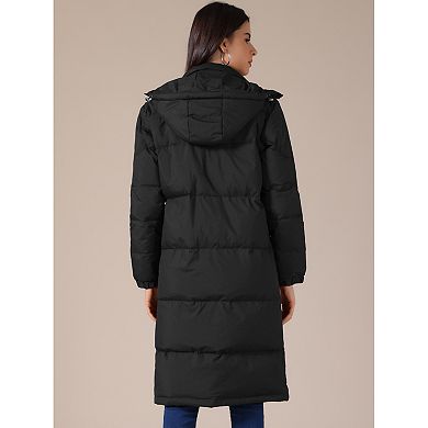 Women's Winter Thicken Puffer Coat Warm Parka Down Jacket Hooded Outwear Long Padded Jacket