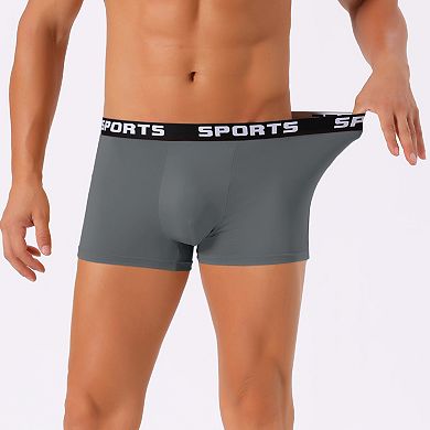 2Pcs Men's Lightweight Short Leg Stretch Underwear Boxer Briefs Set